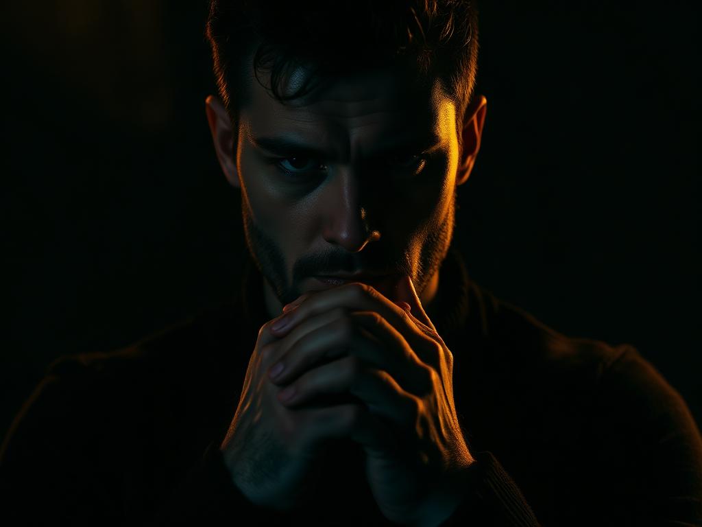 Retrato contemplativo — vulnerabilidade saudável, não fragilidade